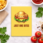 Fridge Magnet Kulkas Rectangle Quetos "Just One Bites" size 54 x 78 cm